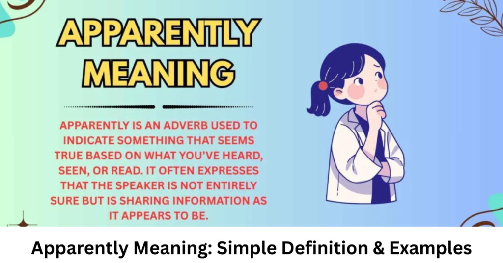 Apparently Meaning: Simple Definition & Examples