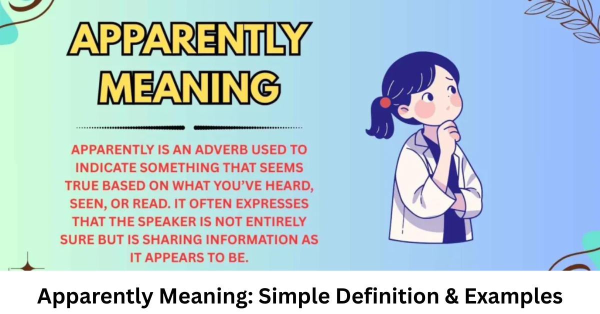 Apparently Meaning: Simple Definition & Examples