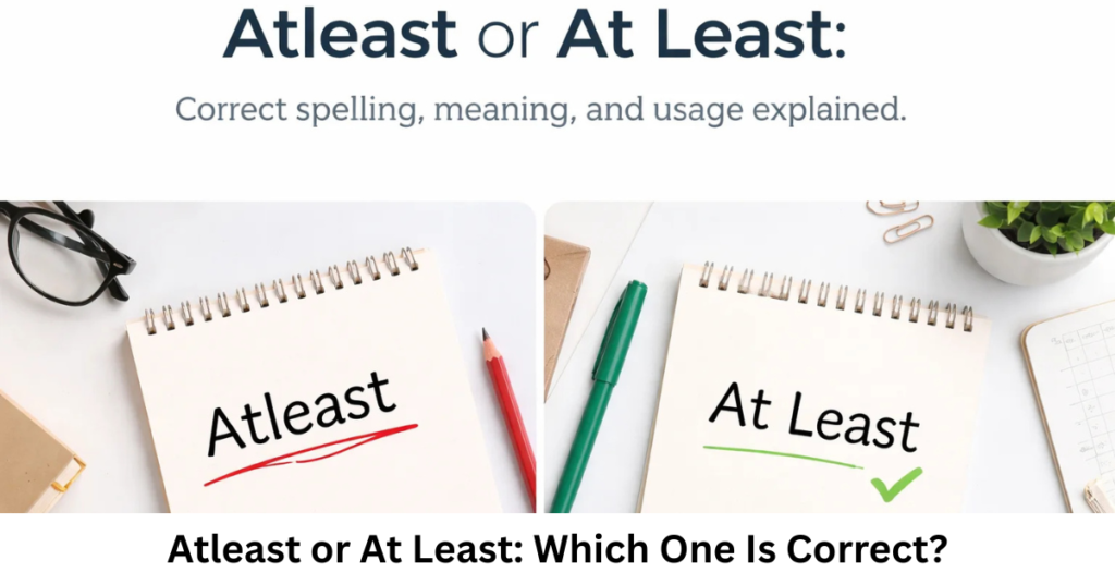 Atleast or At Least: Which One Is Correct?