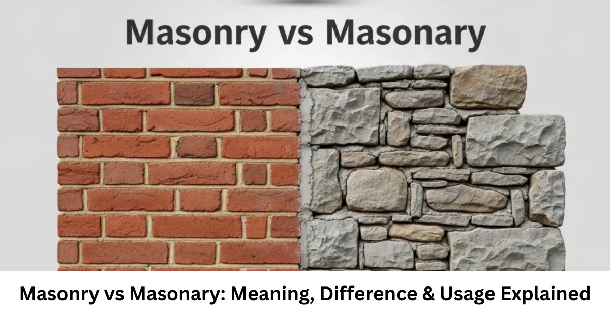 Masonry vs Masonary: Meaning, Difference & Usage Explained