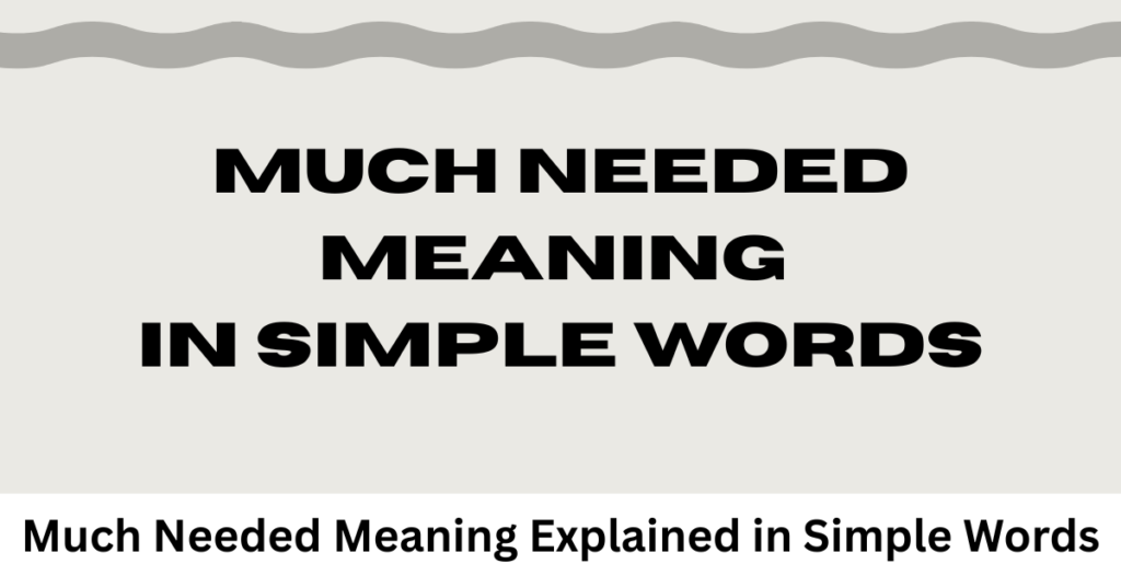 Much Needed Meaning Explained in Simple Words