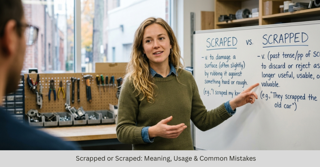 Scrapped or Scraped: Meaning, Usage & Common Mistakes
