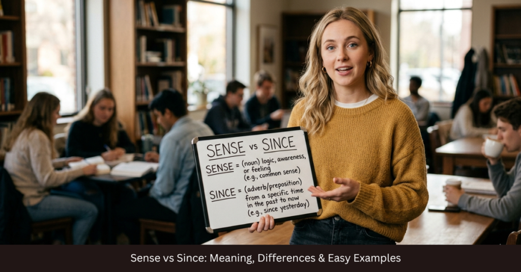 Sense vs Since: Meaning, Differences & Easy Examples