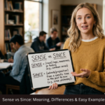 Sense vs Since: Meaning, Differences & Easy Examples