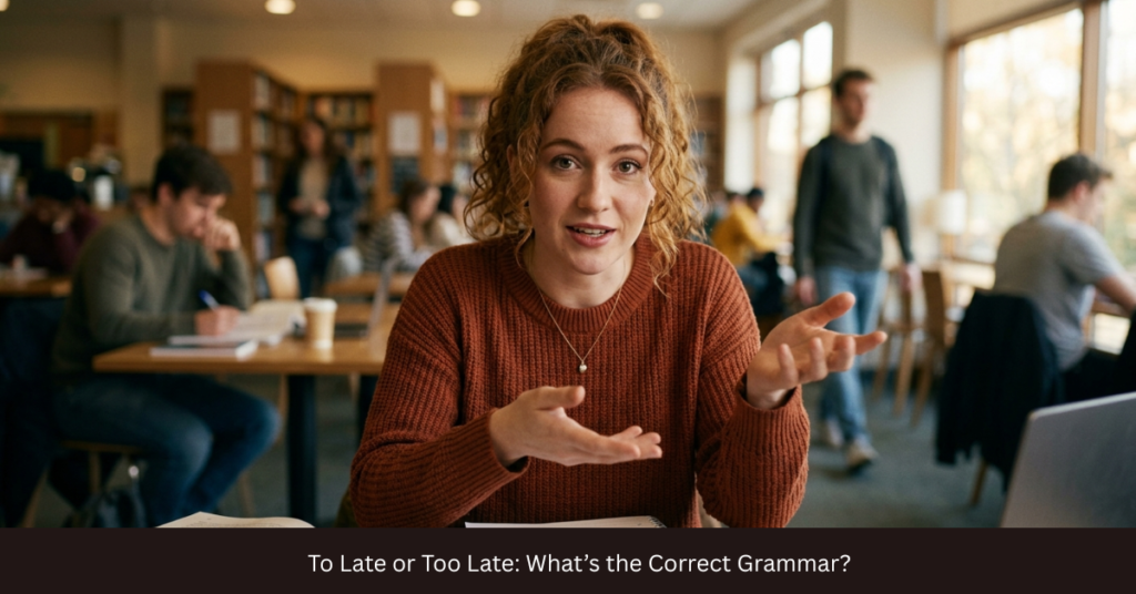 To Late or Too Late: What’s the Correct Grammar?