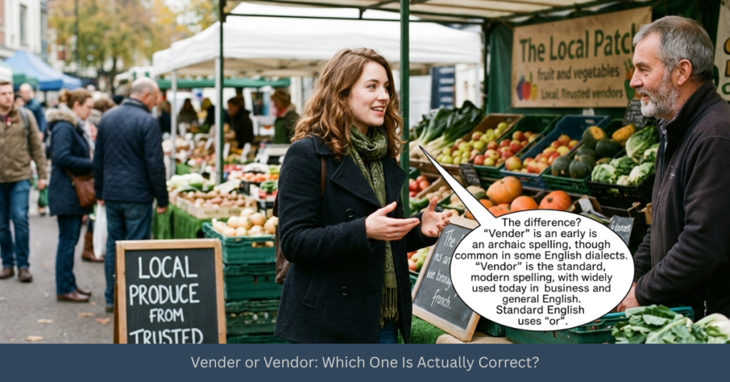 Vender or Vendor: Which One Is Actually Correct?