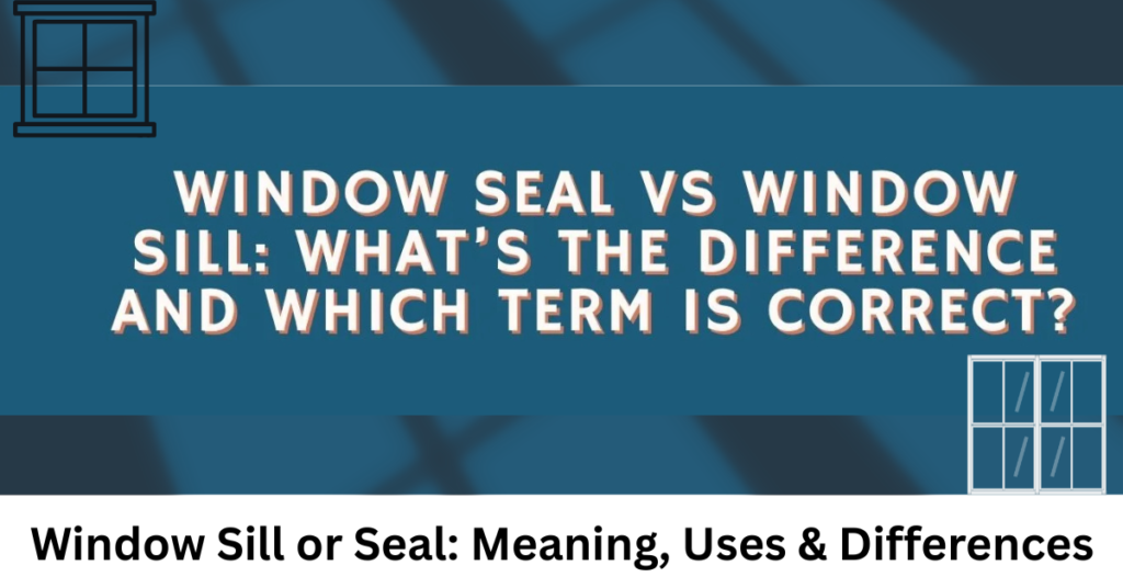Window Sill or Seal: Meaning, Uses & Differences