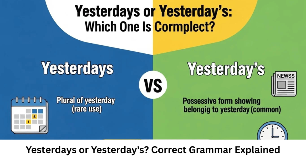 Yesterdays or Yesterday's? Correct Grammar Explained