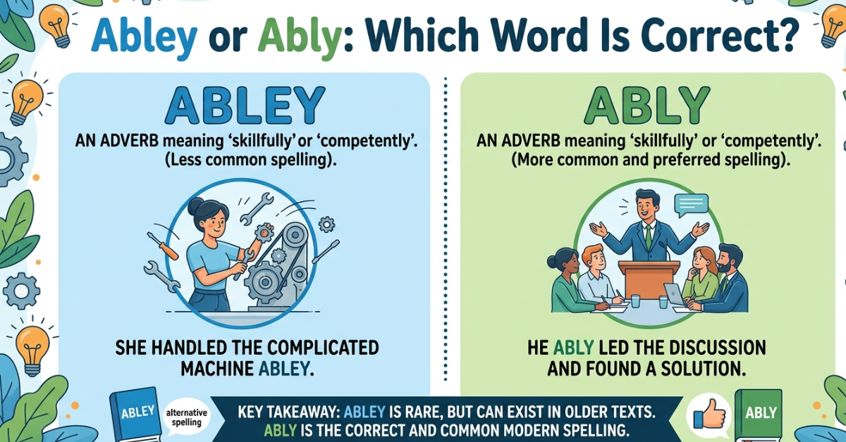 Abley or Ably: Which Word Is Correct?