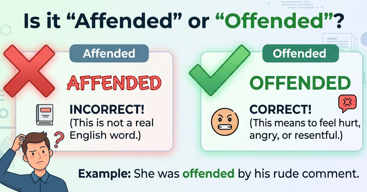 Affended or Offended: Which Word Is Correct?