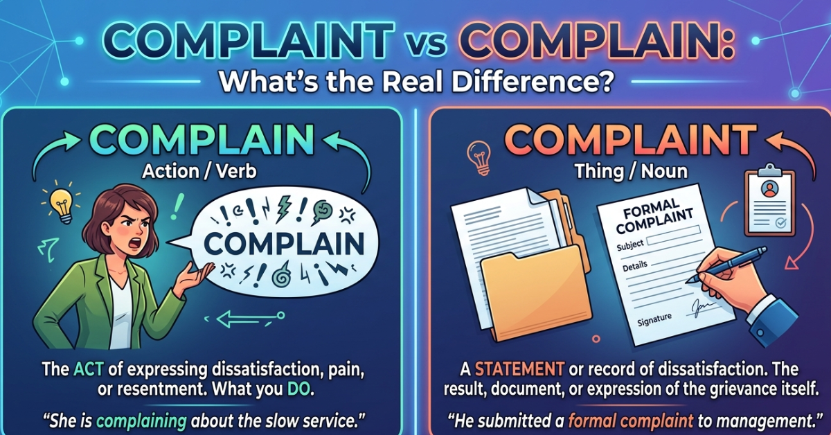 Complaint vs Complain: What’s the Real Difference?
