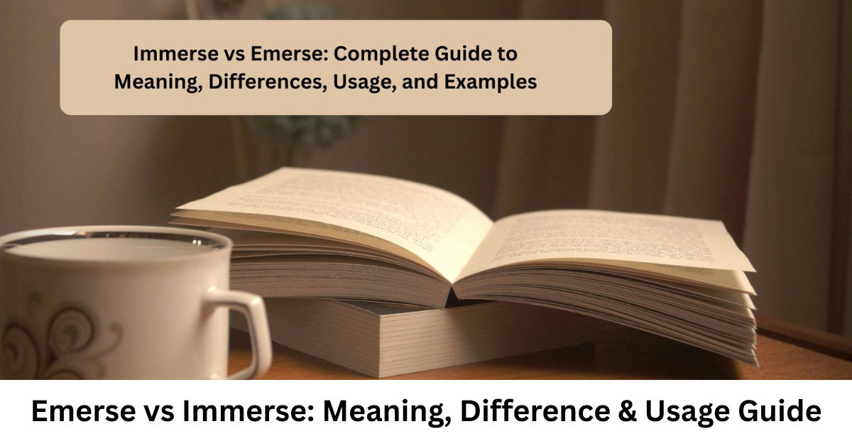 Emerse vs Immerse: Meaning, Difference & Usage Guide