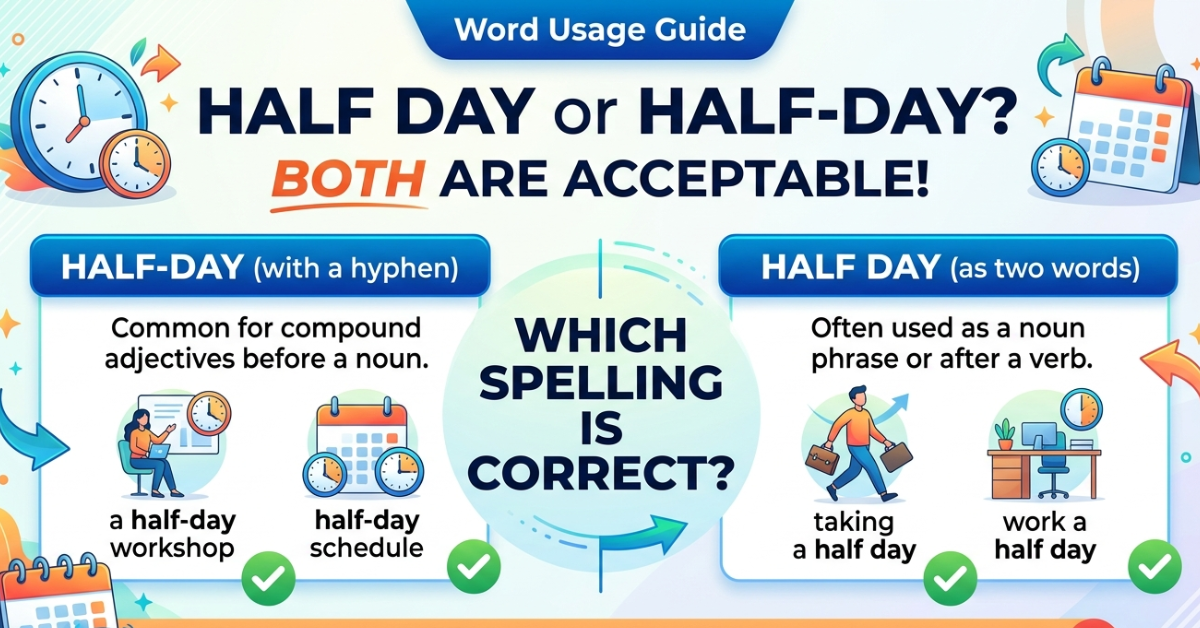 Halfday or Half Day: Which Spelling Is Correct?