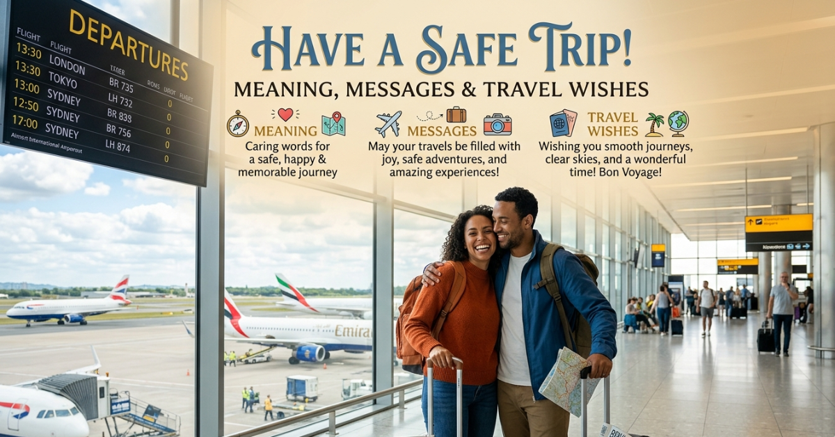 Have a Safe Trip Meaning, Messages & Travel Wishes