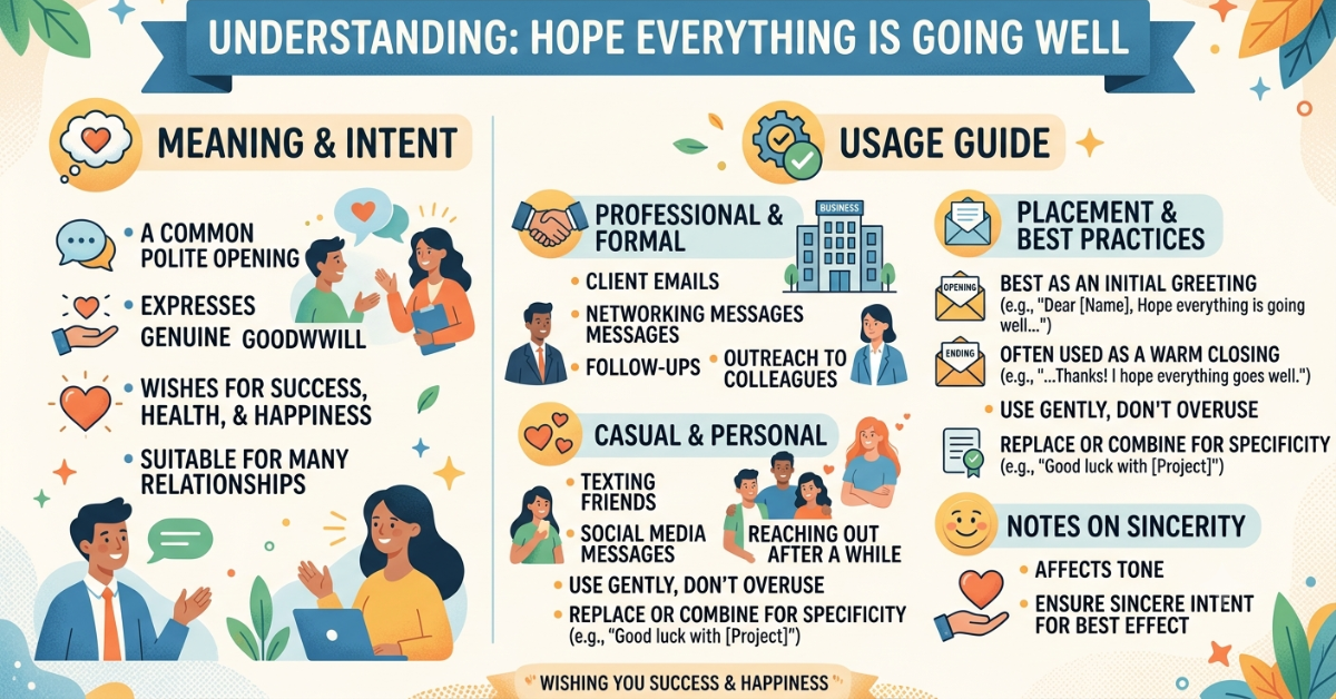 Hope Everything Is Going Well Meaning & Usage Guide