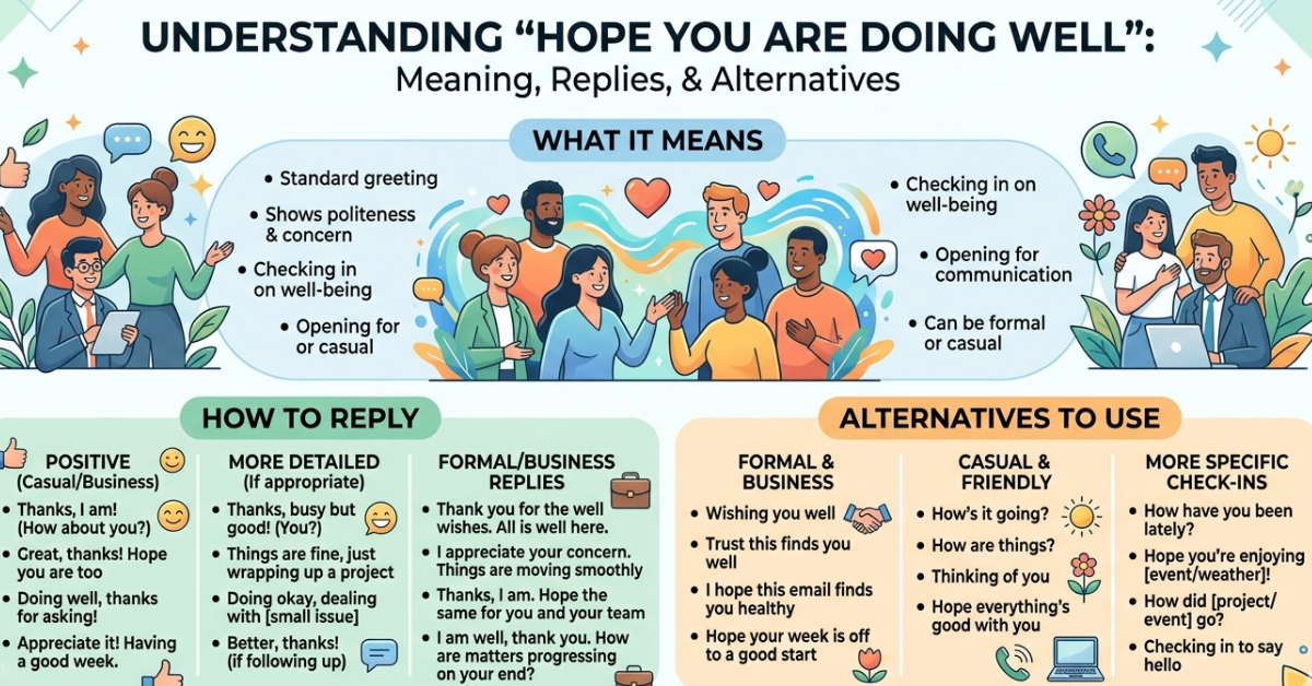 Hope You Are Doing Well: Meaning, Replies & Alternatives