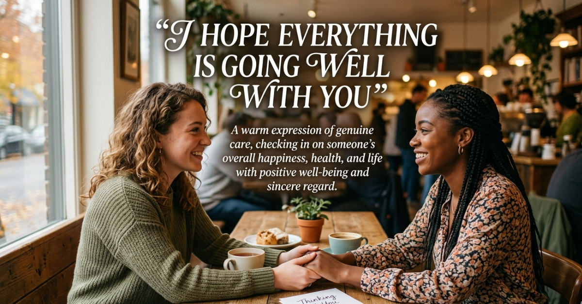 I Hope Everything Is Going Well With You Meaning Explained