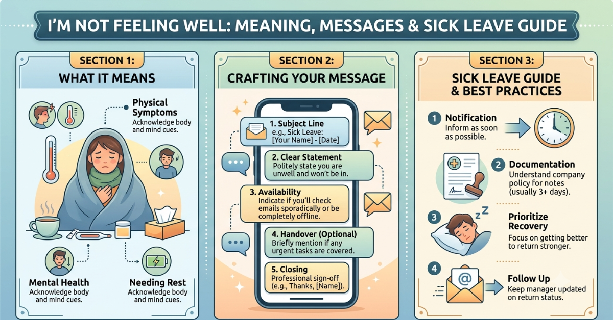 I’m Not Feeling Well: Meaning, Messages & Sick Leave Guide