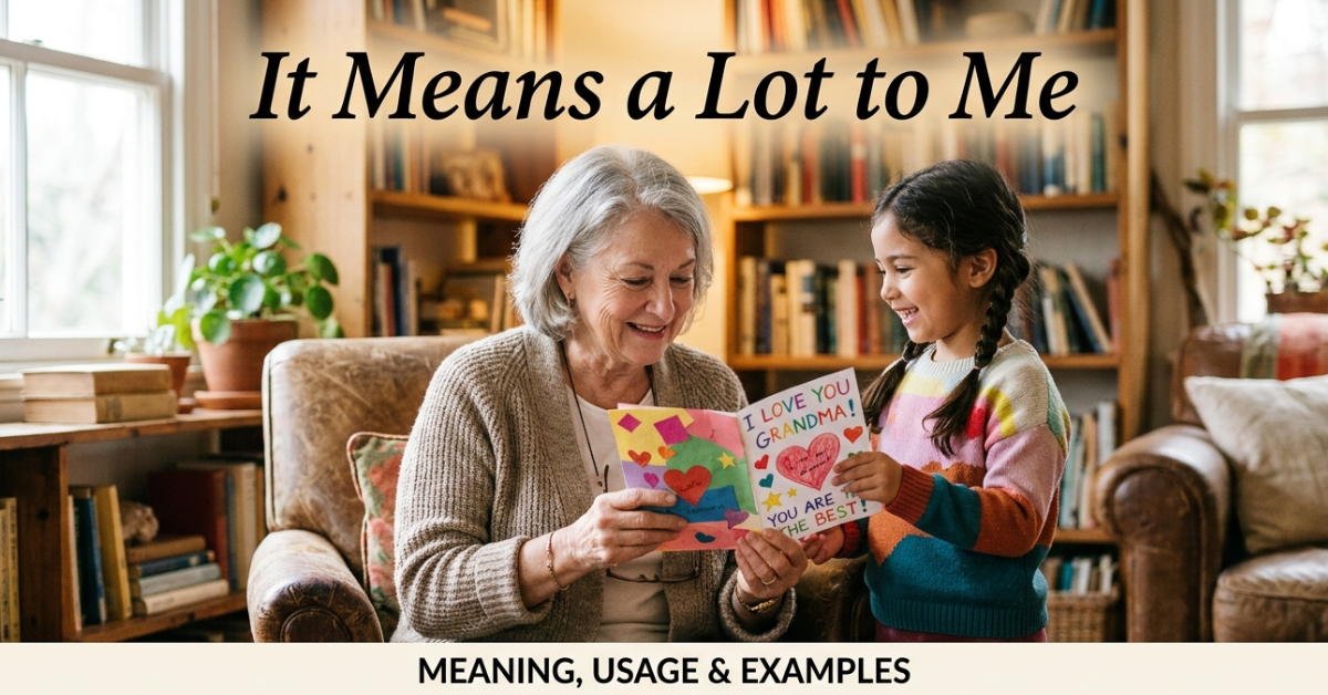 It Means a Lot to Me: Meaning, Usage & Examples