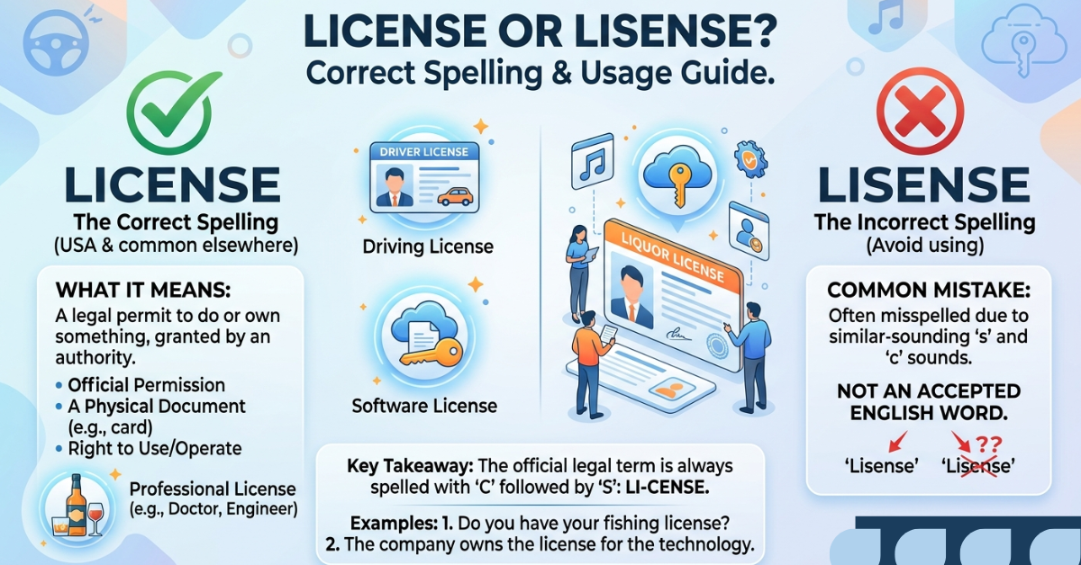 License or Lisense: Correct Spelling & Usage Guide