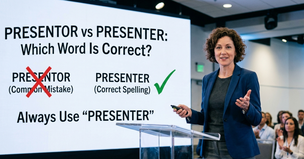 Presentor vs Presenter Which Word Is Correct
