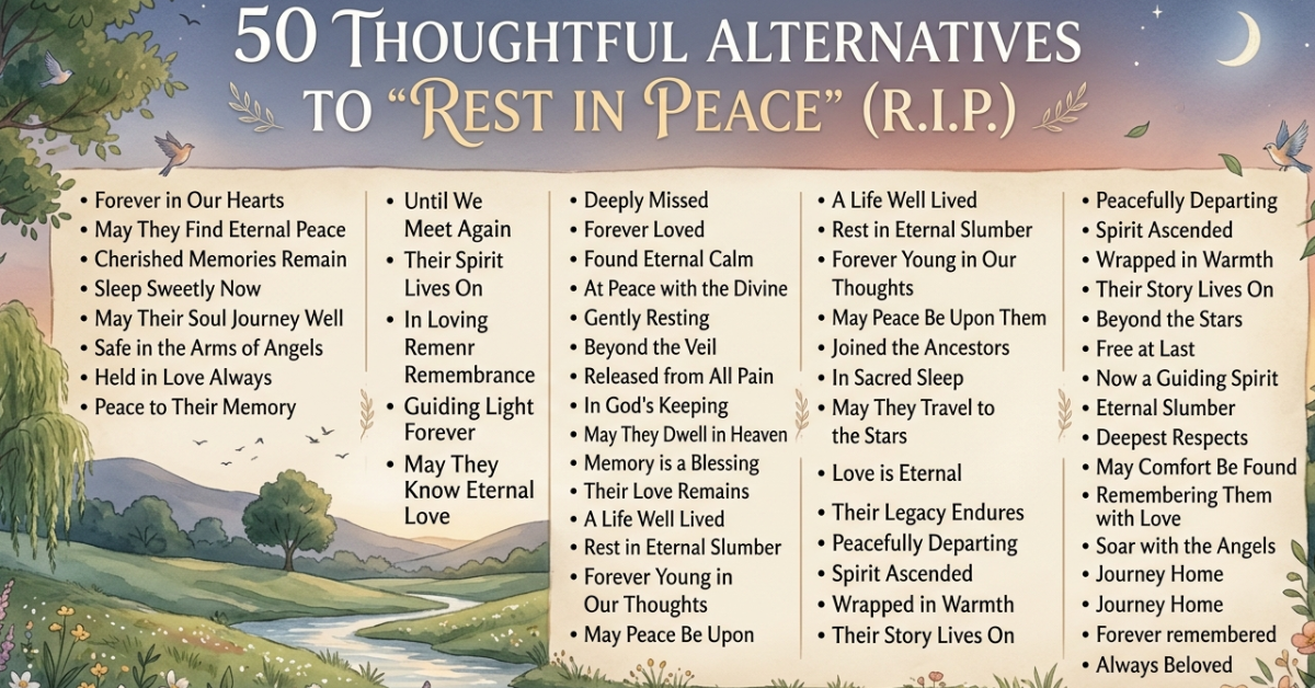 Rest in Peace Synonym: 50 Thoughtful Alternatives to Use