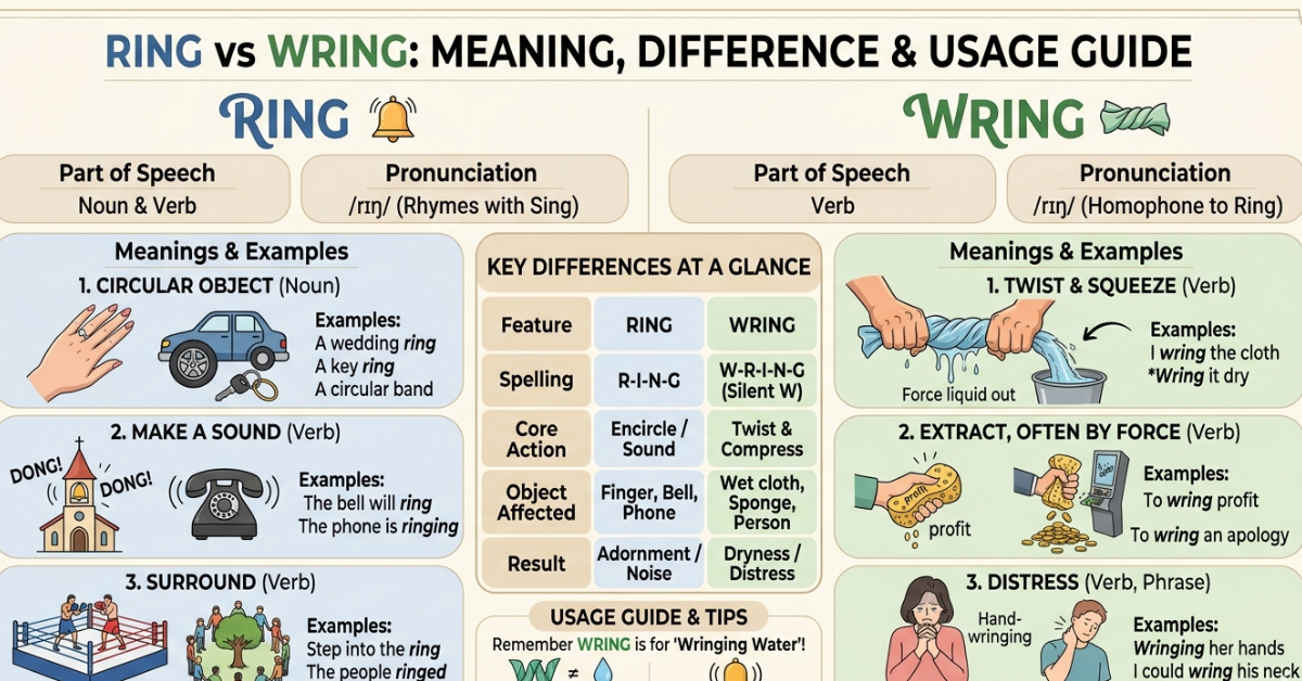 Ring vs Wring: Meaning, Difference & Usage Guide