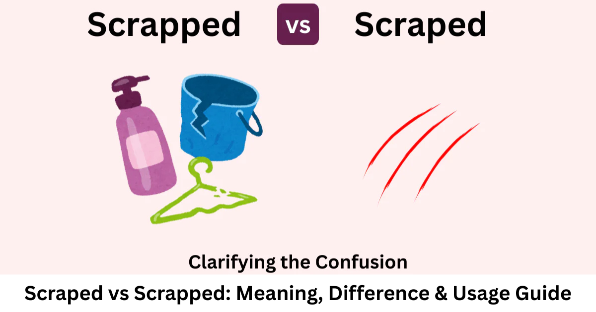 Scraped vs Scrapped: Meaning, Difference & Usage Guide