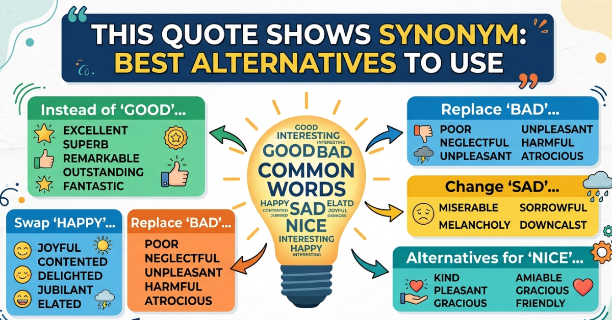 This Quote Shows Synonym: Best Alternatives to Use