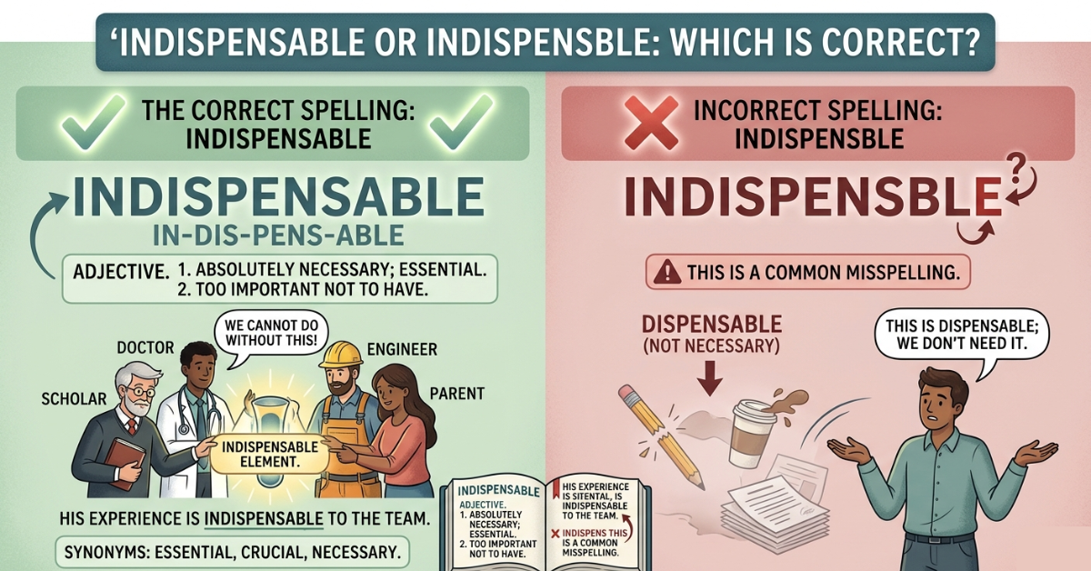 Indispensible or Indispensable: Which Is Correct?