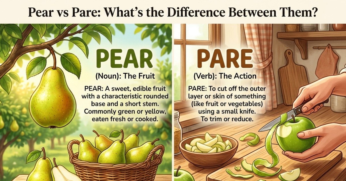 Pear vs Pare: What’s the Difference Between Them?