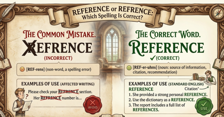 Refrence or Reference: Which Spelling Is Correct?