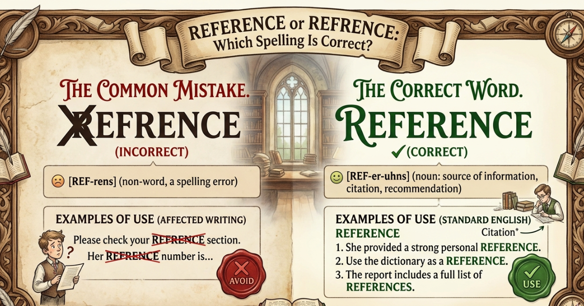 Refrence or Reference: Which Spelling Is Correct?