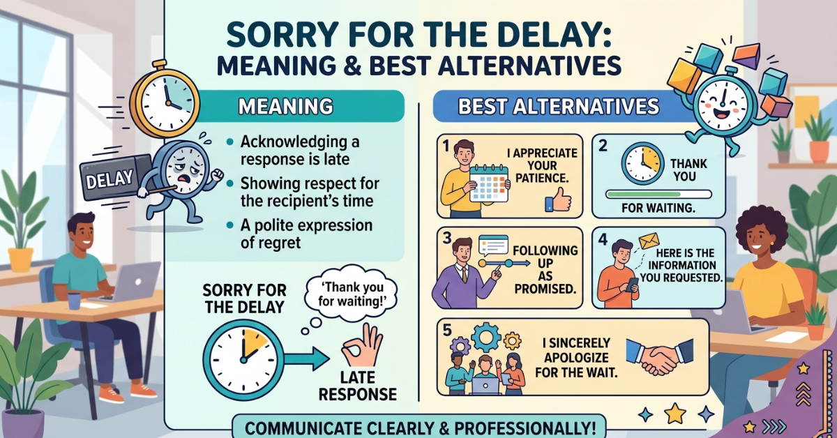 Sorry for the Delay Meaning & Best Alternatives