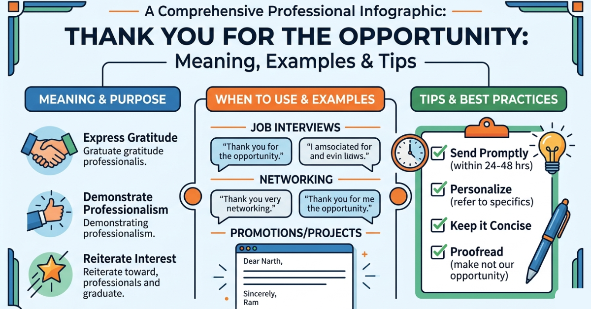 Thank You for the Opportunity: Meaning, Examples & Tips