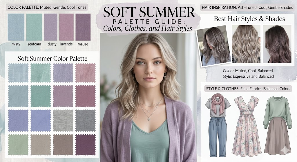 Soft Summer Palette Guide: Colors, Clothes, and Hair Styles
